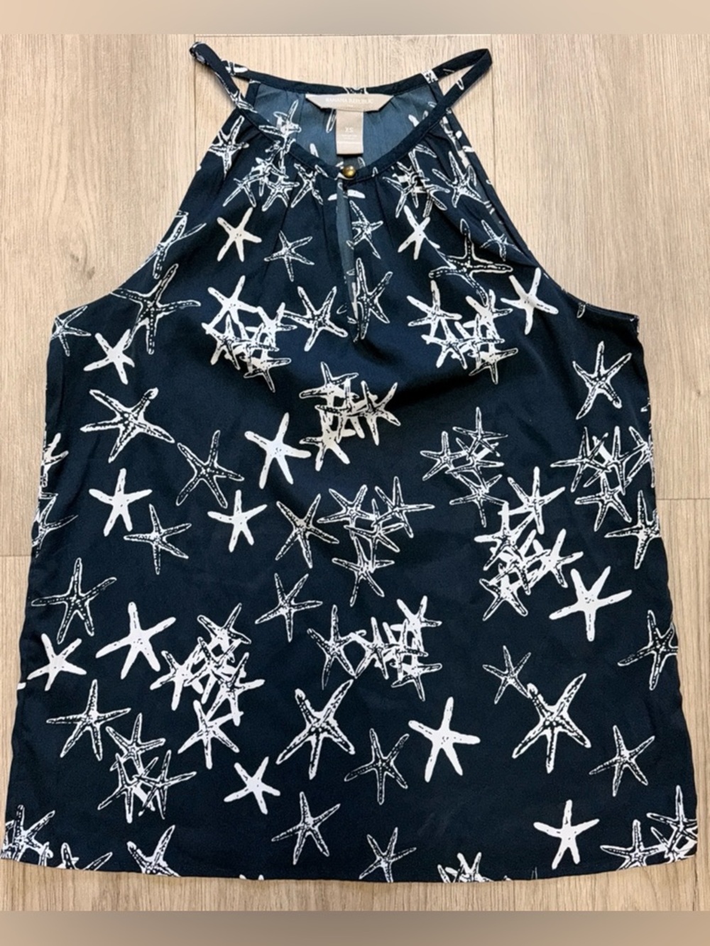 Banana Republic Navy and White Starfish Blouse